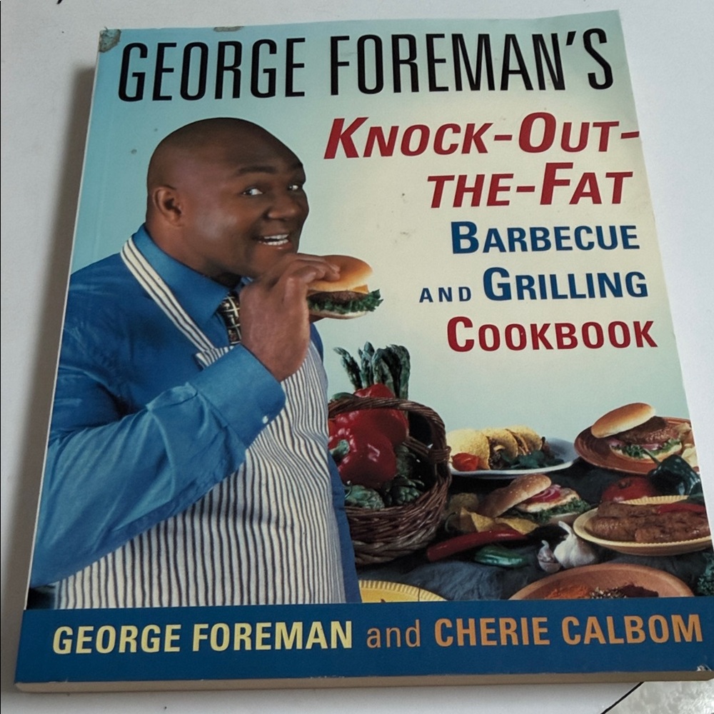 Source Unknown - Blue and Cream George Foreman Barbecue & Grilling Cookbook